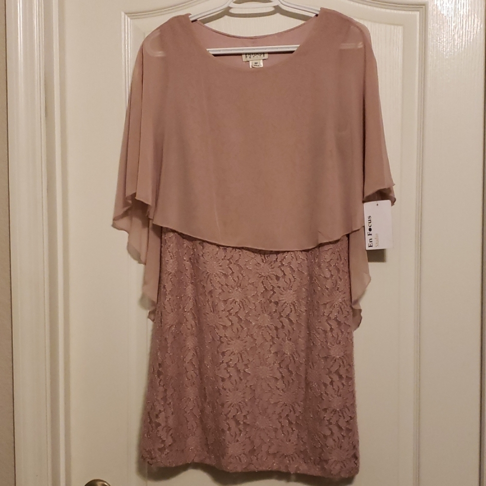 En Focus Studio Petite Sleeveless Lace Dress NWT